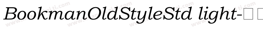 BookmanOldStyleStd light字体转换